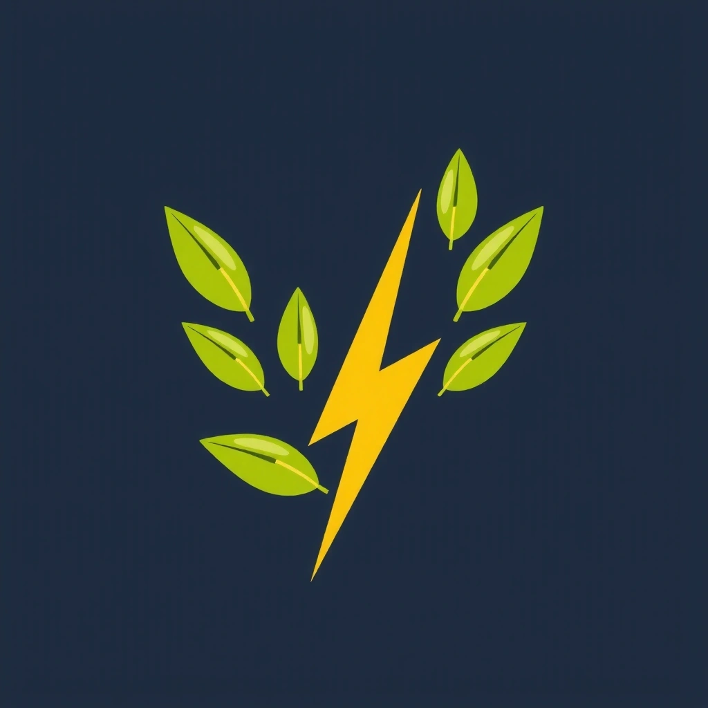 Icona di un fulmine per energia e vitalità